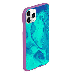 Чехол iPhone 11 Pro матовый Эффект размытых красок, цвет: 3D-фиолетовый — фото 2