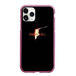 Чехол iPhone 11 Pro матовый Resident Evil 5, цвет: 3D-малиновый