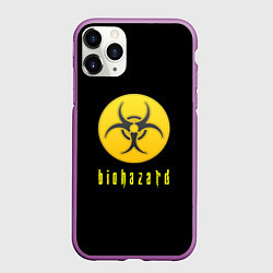 Чехол iPhone 11 Pro матовый Resident Evil biohazard, цвет: 3D-фиолетовый