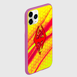 Чехол iPhone 11 Pro матовый The Elder Scrolls соты текстура, цвет: 3D-фиолетовый — фото 2