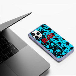 Чехол iPhone 11 Pro матовый ACDC mem party, цвет: 3D-светло-сиреневый — фото 2