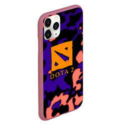 Чехол iPhone 11 Pro матовый DOTA 2 камуфляж, цвет: 3D-малиновый — фото 2