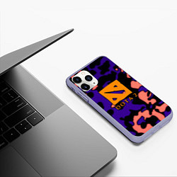 Чехол iPhone 11 Pro матовый DOTA 2 камуфляж, цвет: 3D-светло-сиреневый — фото 2