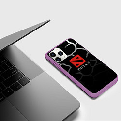 Чехол iPhone 11 Pro матовый DOTA2 земля, цвет: 3D-фиолетовый — фото 2