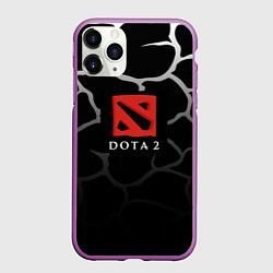Чехол iPhone 11 Pro матовый DOTA2 земля, цвет: 3D-фиолетовый