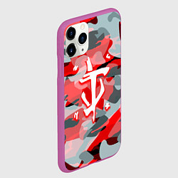 Чехол iPhone 11 Pro матовый Doom камуфляж палача, цвет: 3D-фиолетовый — фото 2
