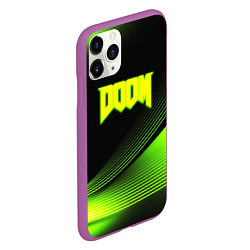 Чехол iPhone 11 Pro матовый Doom абстракция кислотная, цвет: 3D-фиолетовый — фото 2