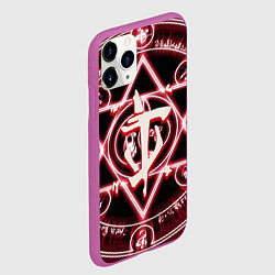 Чехол iPhone 11 Pro матовый Doom logo, цвет: 3D-фиолетовый — фото 2