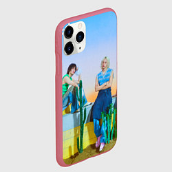 Чехол iPhone 11 Pro матовый ATE Stray Kids Hyunjin Felix Han Seungmin, цвет: 3D-малиновый — фото 2