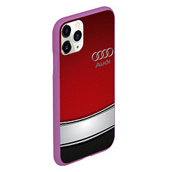 Чехол iPhone 11 Pro матовый Audi metal car steel, цвет: 3D-фиолетовый — фото 2