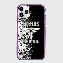 Чехол iPhone 11 Pro матовый The Last of Us брызги красок черно белый, цвет: 3D-фиолетовый