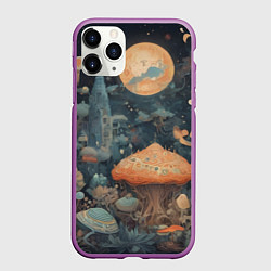 Чехол iPhone 11 Pro матовый Сказочная абстракция, цвет: 3D-фиолетовый