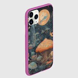 Чехол iPhone 11 Pro матовый Сказочная абстракция, цвет: 3D-фиолетовый — фото 2