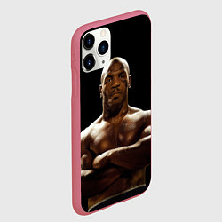 Чехол iPhone 11 Pro матовый Майк Тайсон бруклин, цвет: 3D-малиновый — фото 2