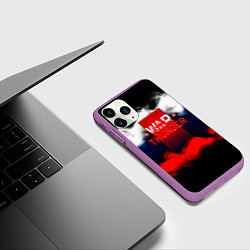 Чехол iPhone 11 Pro матовый Wartunder Russia краски, цвет: 3D-фиолетовый — фото 2