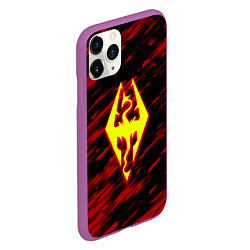 Чехол iPhone 11 Pro матовый The Elder Scrolls огненные краски, цвет: 3D-фиолетовый — фото 2