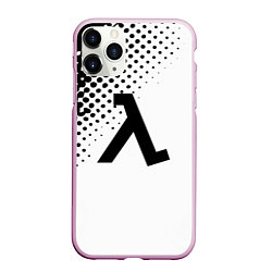 Чехол iPhone 11 Pro матовый Half-life pattern black, цвет: 3D-розовый