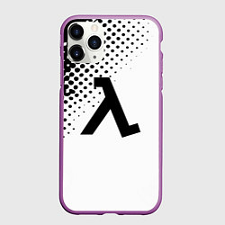 Чехол iPhone 11 Pro матовый Half-life pattern black, цвет: 3D-фиолетовый