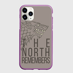 Чехол iPhone 11 Pro матовый The North Remembers game of thrones, цвет: 3D-фиолетовый