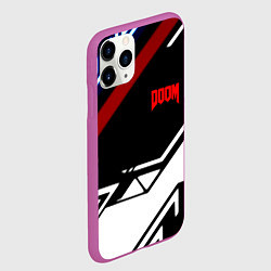 Чехол iPhone 11 Pro матовый Doom steel geometry, цвет: 3D-фиолетовый — фото 2