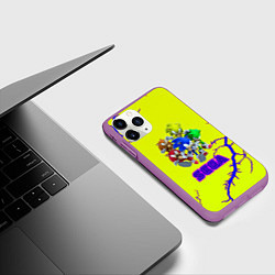 Чехол iPhone 11 Pro матовый Sonic storm, цвет: 3D-фиолетовый — фото 2
