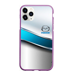 Чехол iPhone 11 Pro матовый Mazda geometry auto, цвет: 3D-фиолетовый