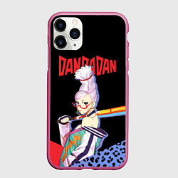 Чехол iPhone 11 Pro матовый Дандадан: Бабушка медиум, цвет: 3D-малиновый