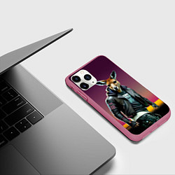 Чехол iPhone 11 Pro матовый Cool Kenga - ai art fantasy, цвет: 3D-малиновый — фото 2