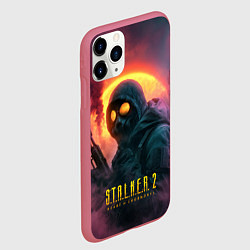Чехол iPhone 11 Pro матовый Stalker 2 радиоактивный фон, цвет: 3D-малиновый — фото 2