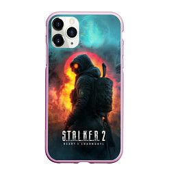 Чехол iPhone 11 Pro матовый Stalker 2 радиоактивный дым, цвет: 3D-розовый