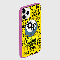 Чехол iPhone 11 Pro матовый Fallout pattern symbol, цвет: 3D-фиолетовый — фото 2