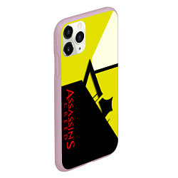 Чехол iPhone 11 Pro матовый Assassins Creed geometry logo, цвет: 3D-розовый — фото 2