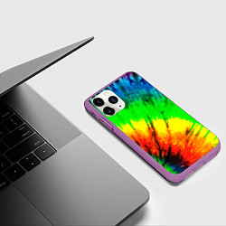 Чехол iPhone 11 Pro матовый Краски ти дай, цвет: 3D-фиолетовый — фото 2