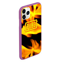 Чехол iPhone 11 Pro матовый PUBG fire steel, цвет: 3D-фиолетовый — фото 2