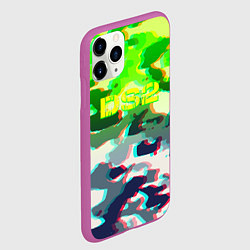 Чехол iPhone 11 Pro матовый Death stranding камуфляж, цвет: 3D-фиолетовый — фото 2