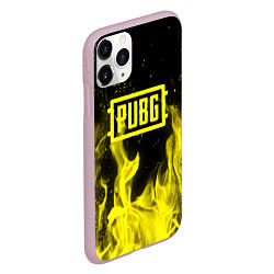 Чехол iPhone 11 Pro матовый PUBG fire yellow, цвет: 3D-розовый — фото 2