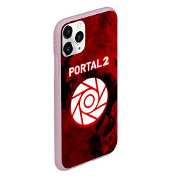 Чехол iPhone 11 Pro матовый Portal2 огненный стиль, цвет: 3D-розовый — фото 2