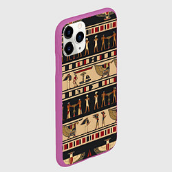 Чехол iPhone 11 Pro матовый Этнический орнамент Египет, цвет: 3D-фиолетовый — фото 2