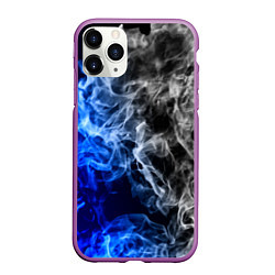 Чехол iPhone 11 Pro матовый Столкновение дыма, цвет: 3D-фиолетовый