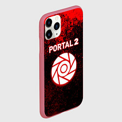 Чехол iPhone 11 Pro матовый Half life красные краски, цвет: 3D-малиновый — фото 2