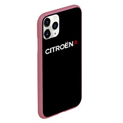 Чехол iPhone 11 Pro матовый Citroen logo, цвет: 3D-малиновый — фото 2