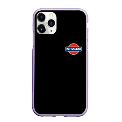 Чехол iPhone 11 Pro матовый Nissan logo steel, цвет: 3D-светло-сиреневый