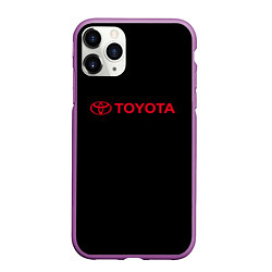Чехол iPhone 11 Pro матовый Toyota red logo auto, цвет: 3D-фиолетовый