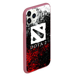 Чехол iPhone 11 Pro матовый Dota2 брызги красок, цвет: 3D-малиновый — фото 2