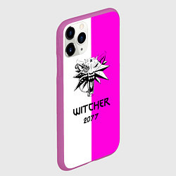 Чехол iPhone 11 Pro матовый The Witcher line, цвет: 3D-фиолетовый — фото 2