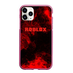 Чехол iPhone 11 Pro матовый Roblox space, цвет: 3D-малиновый