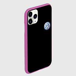 Чехол iPhone 11 Pro матовый Volkswagen logo auto, цвет: 3D-фиолетовый — фото 2