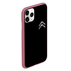 Чехол iPhone 11 Pro матовый Citroen logo auto, цвет: 3D-малиновый — фото 2