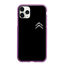 Чехол iPhone 11 Pro матовый Citroen logo auto, цвет: 3D-фиолетовый