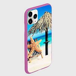 Чехол iPhone 11 Pro матовый Resort, цвет: 3D-фиолетовый — фото 2